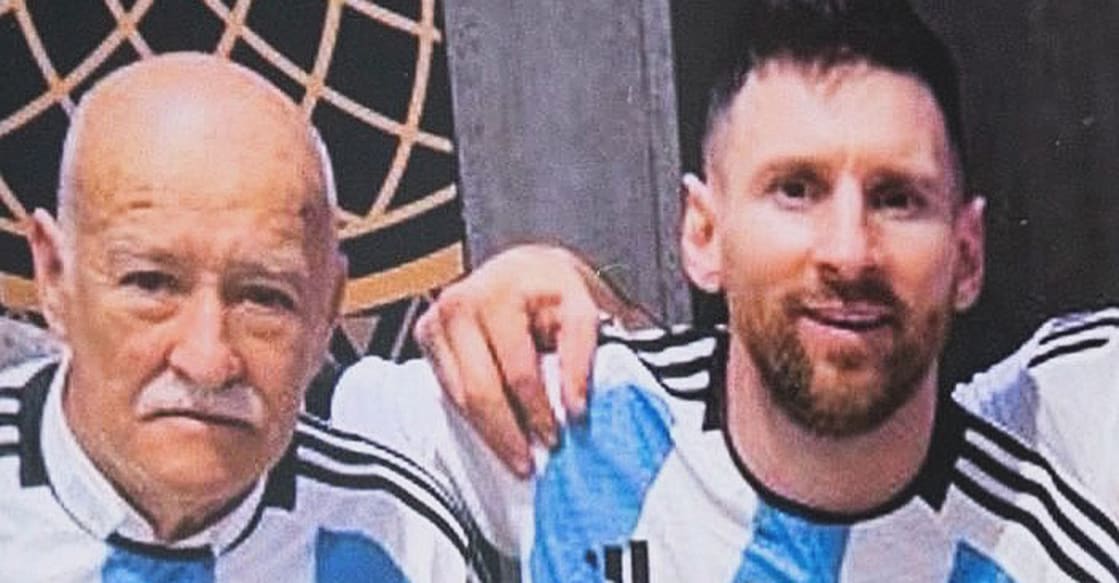 Omar Souto with Leo Messi. Photo: Instagram/@leomessi