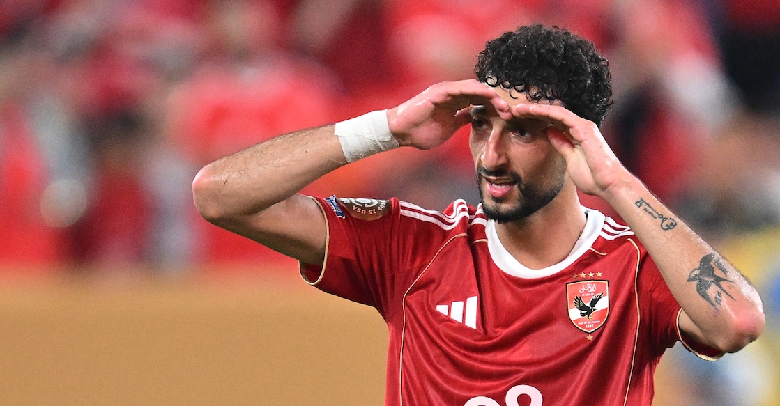 FBL-WC-CLUB-2025-MATCH36-PORTO-AHLY Al Ahly's Palestinian forward Wessam Abou Ali celebrates scoring his team's third goal during the FIFA Club World Cup 2025 Group A match against FC Porto at the MetLife stadium in East Rutherford, New Jersey on June 23, 2025. Photo: AFP/Angela Weiss