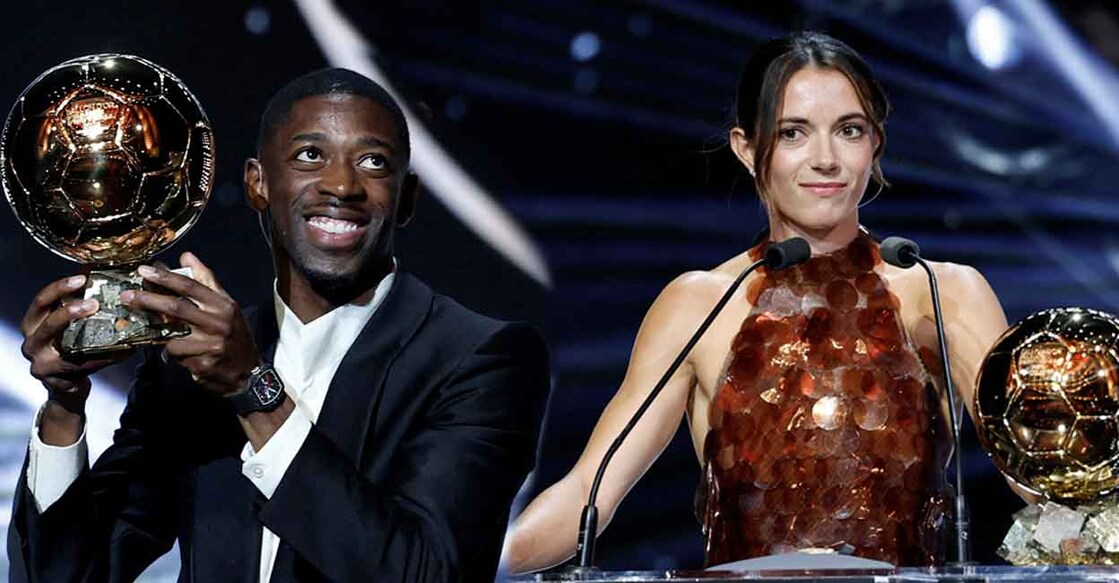 Ousmane Dembele, Aitana Bonmati. Photo: Reuters