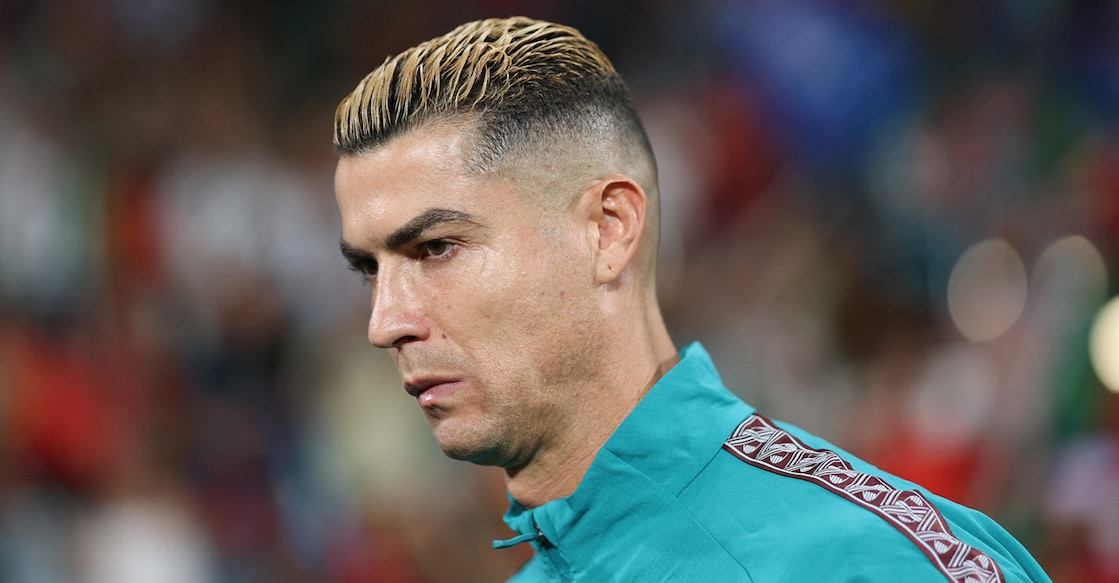 Portugal's forward #07 Cristiano Ronaldo looks on ahead of the UEFA Nations League league phase group A4 football match between Portugal and Wales at Jose Alvalade stadium in Lisbon on September 24, 2026. (Photo by Patricia de Melo Moreira / AFP)
