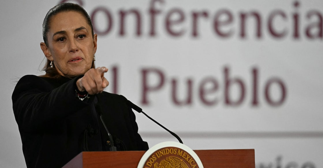 Mexico's President Claudia Sheinbaum speaks during her daily press conference at Palacio Nacional in Mexico City on February 23, 2026. File photo: AFP