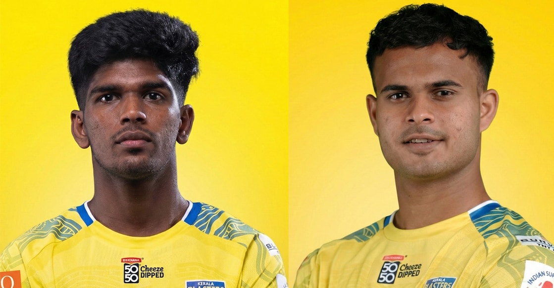 Ebindas Yesudasan and Muhammad Ajsal were the right bright spots in Kerala Blasters’ ISL 2026 campaign. Photos: KBFC