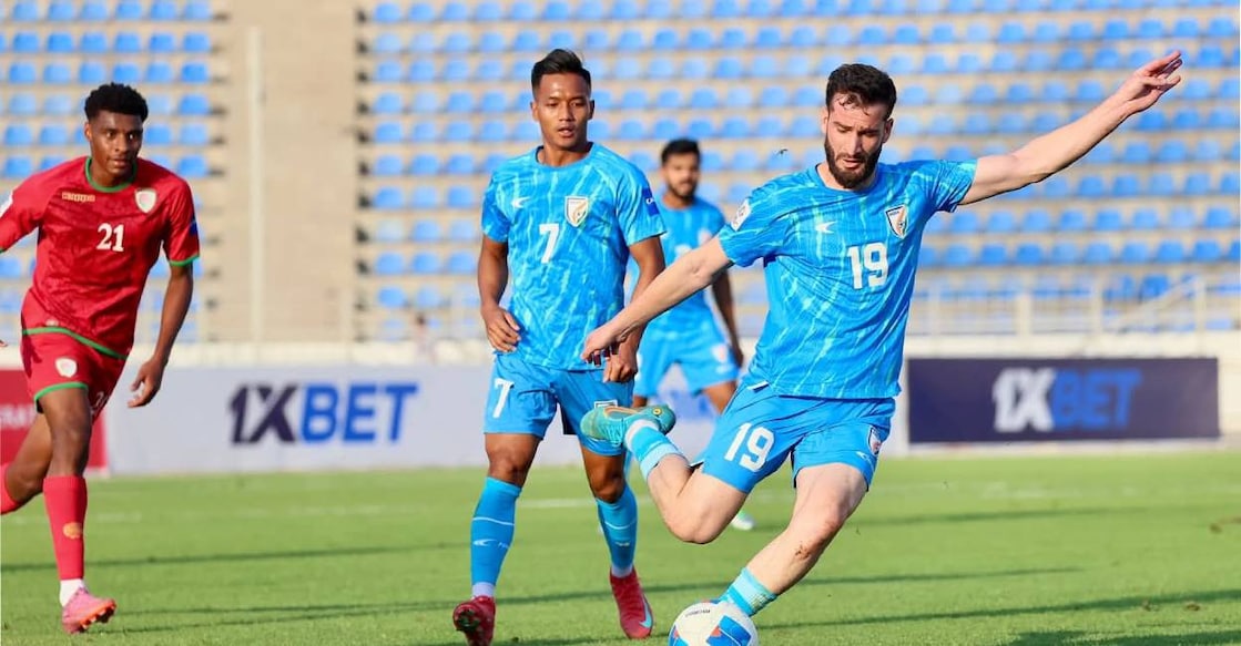 A file photo of Kerala Blasters' midfielder Danish Farooq playing for India. Photo: Danish Farooq/Facebook