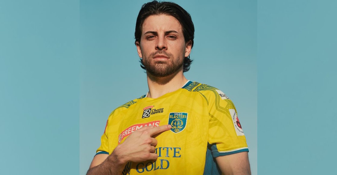 Francisco Feuillassier Abalo, also called Franchu, poses after signing for Kerala Blasters. Photo: KBFC
