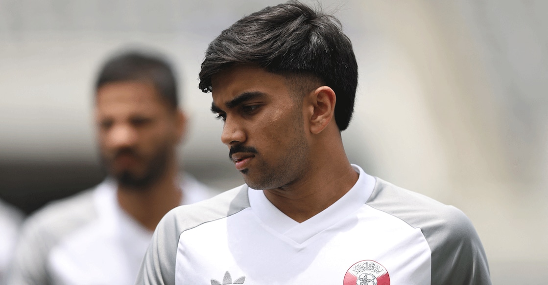 Tahsin Mohammed during a training with Qatar. Photo: AFP