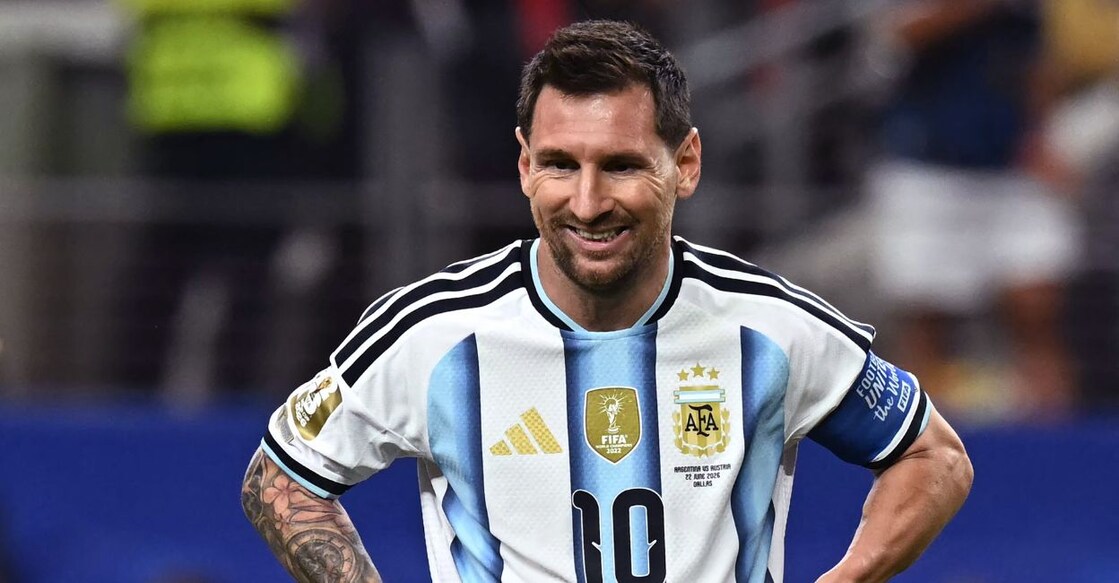 Lionel Messi during the match against Austria. Photo: AFP