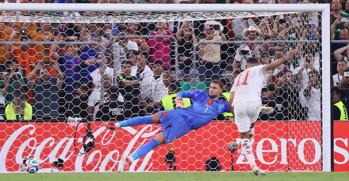 Morocco's Ismael Saibari scores a penalty during the penalty shootout to win the match. Photo: Reuters. 