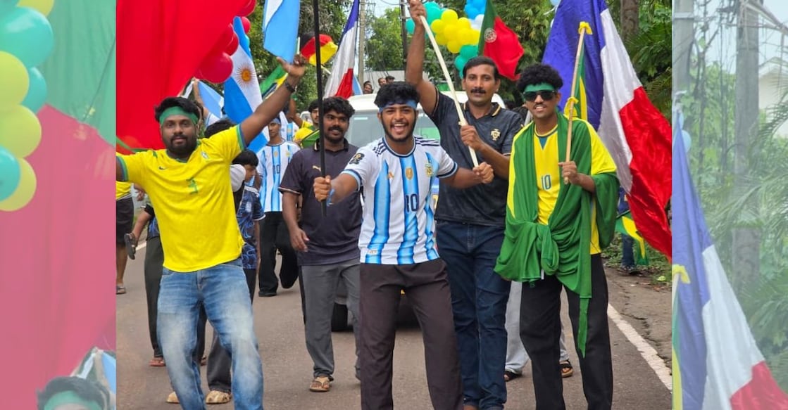 Fans of Brazil and Argentina in Kannur. Photo: Special arrangement