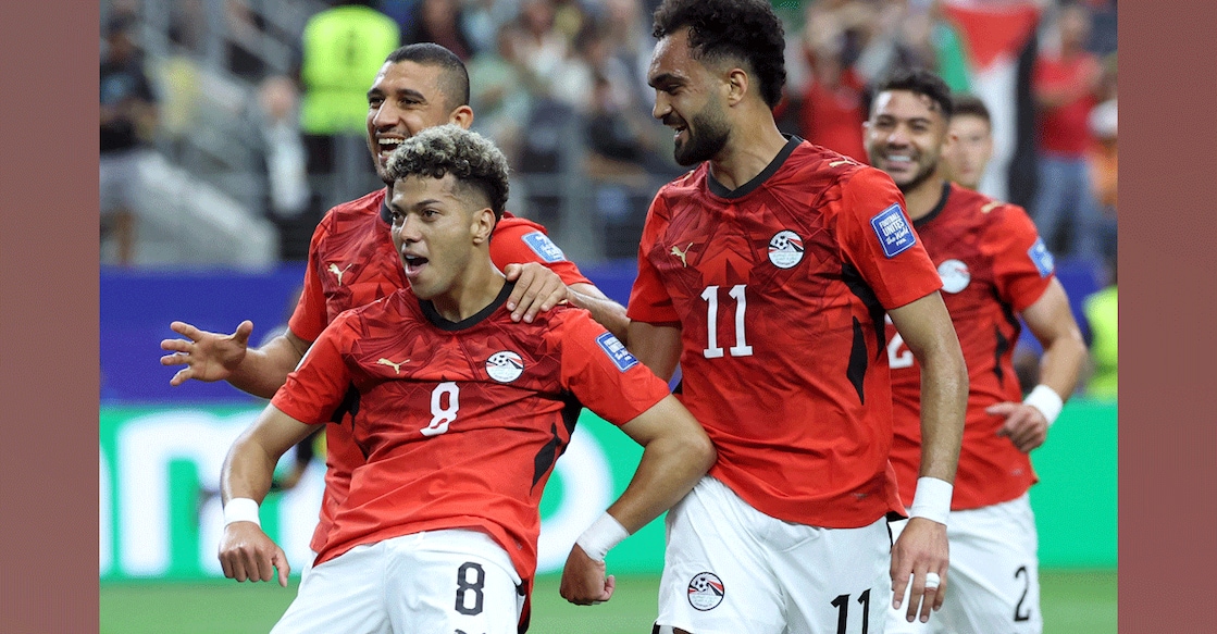 Egypt's midfielder Emam Ashour celebrates after scoring the opening goal during the 2026 World Cup round of 32 match against Australia at the Dallas Stadium in Arlington on July 3, 2026. Photo: AFP/ Thomas Coex 