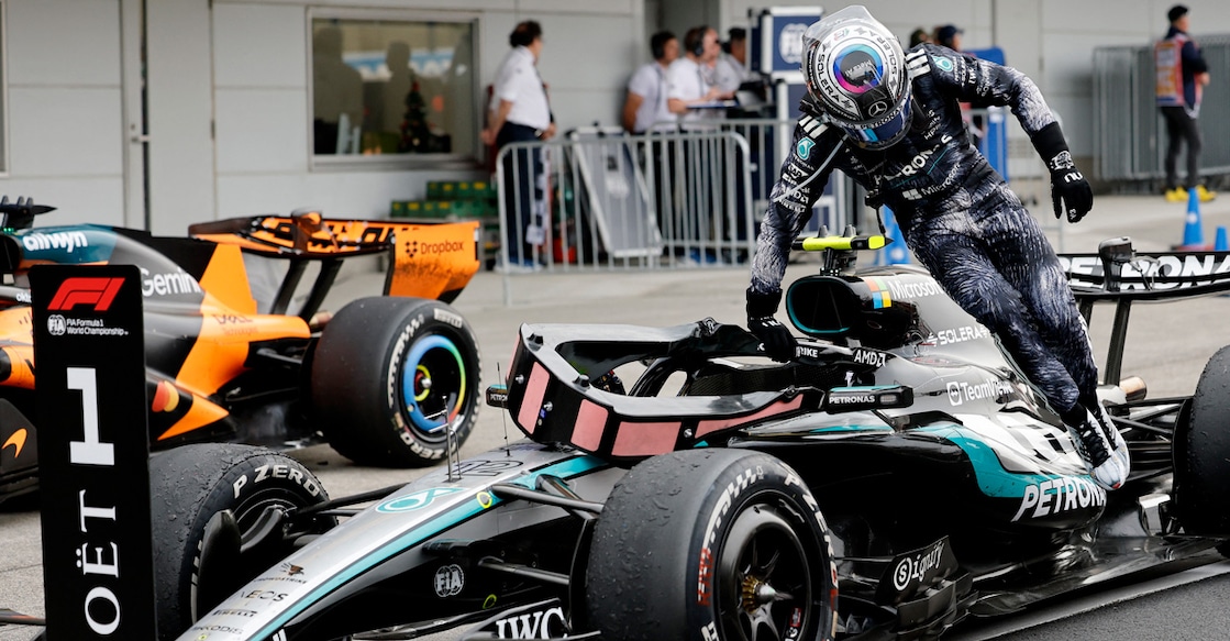 Mercedes' Andrea Kimi Antonelli after winning the Japanese Grand Prix. Photo: Reuters/Kim Kyung-Hoon