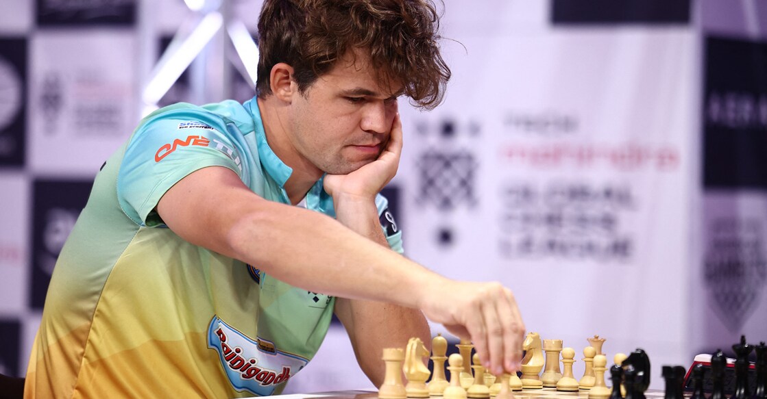 A file photo of Norway's Magnus Carlsen during the Global Chess League competition in London on October 8, 2024. File photo: AFP/ Henry Nicholls