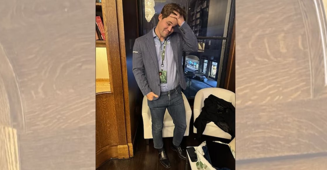 Magnus Carlsen has confirmed that he will play the World Blitz Chess Championship in jeans. Photo: X/@MagnusCarlsen