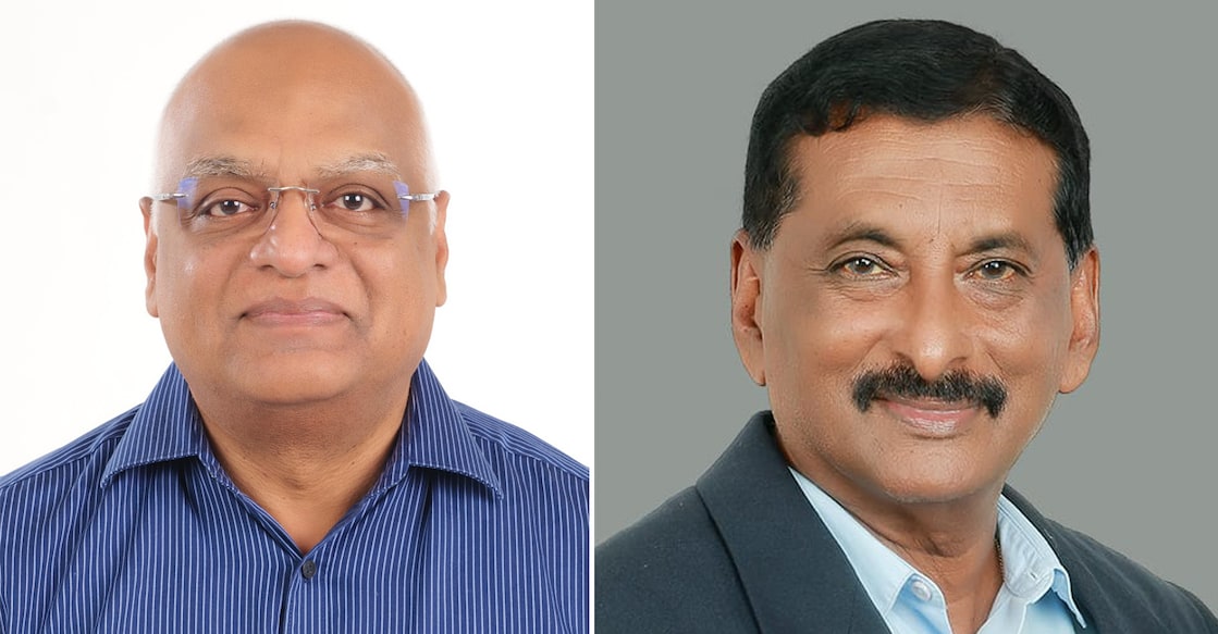 Jacob Joseph (left) and P C Antony were elected the president and secretary of Kerala Basketball Association. Photos: Special arrangement