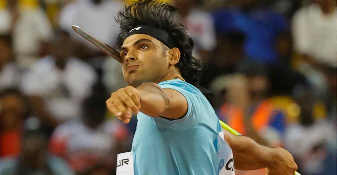 India's Neeraj Chopra competes in the men's Javelin throw final during the IAAF Diamond League competition at the Suheim Bin Hamad Stadium in Doha on May 16, 2025. Photo: AFP/ Karim Jaafar