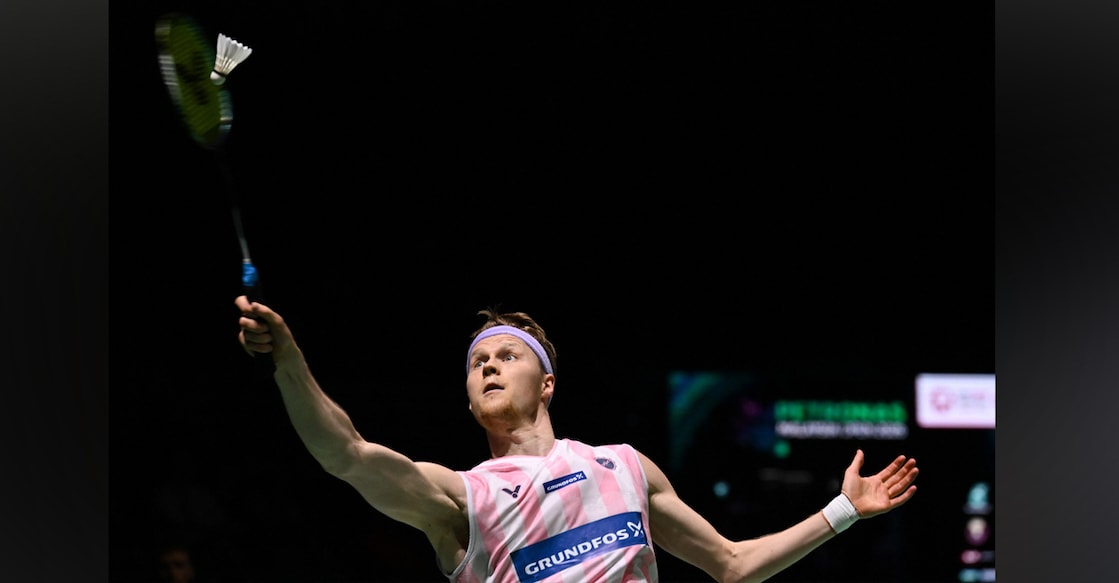 Denmark's Anders Antonsen. Photo: AFP