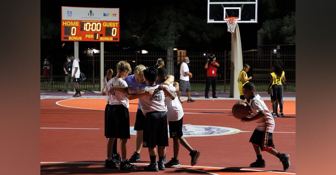 A representational image of kids playing basketball. Photo: AFP