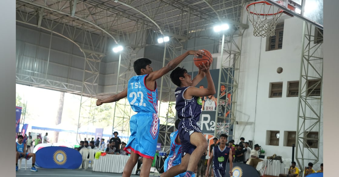 Players during the ACG Jr NBA 3v3 National Tournament in Kochi. Photo: Special arrangement