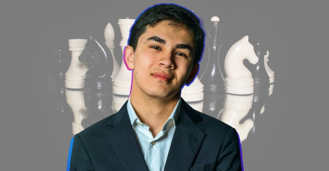 GM Javokhir Sindarov. Graphic made using FIDE photo