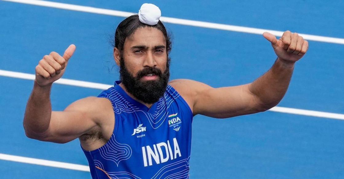 India's Gurindervir Singh during the Commonwealth Games 100m event in Glasgow, Scotland. Photo: PTI