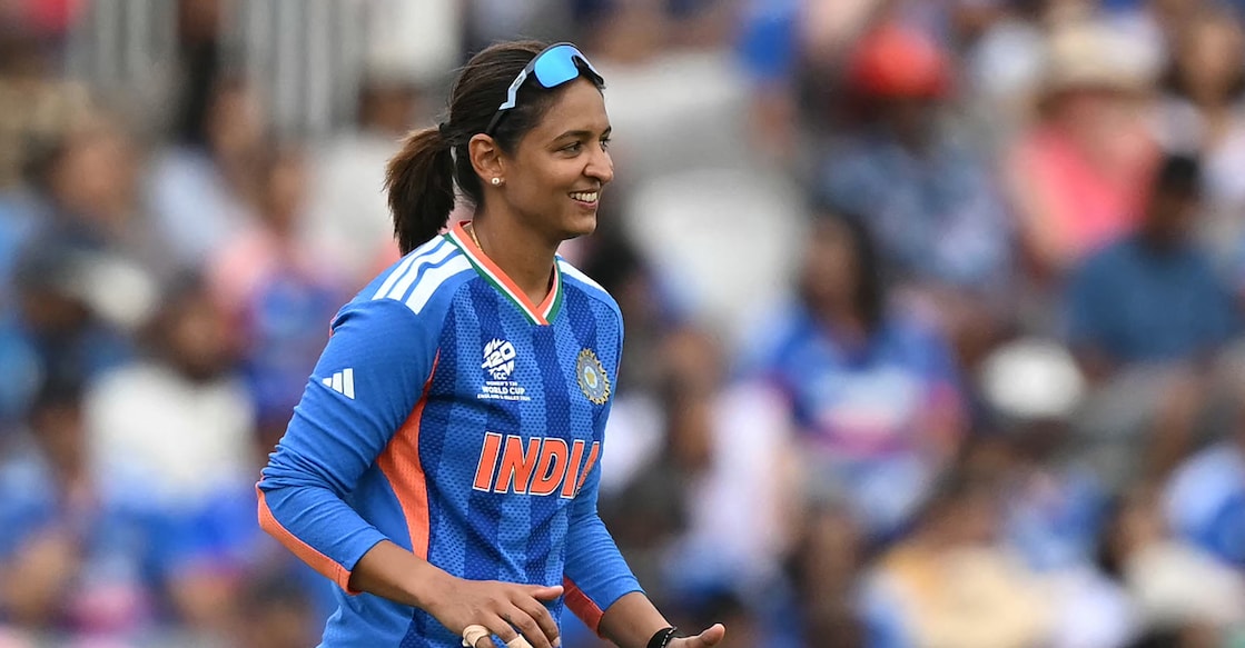 India's captain Harmanpreet Kaur in the field during the ICC Women's T20 cricket world cup 2026 game between Australia and India, at Lord's in London on June 28, 2026. (Photo by JUSTIN TALLIS / AFP)