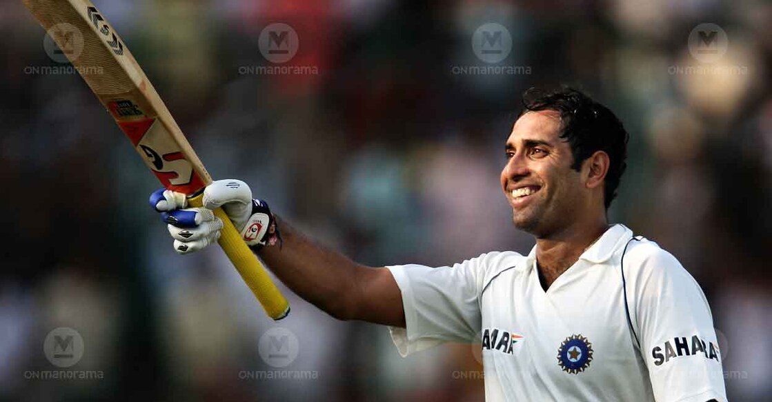 Indian cricketer VVS Laxman raises his bat after his double century during the second day of the third Test match between India and Australia at Feroj Shah Kotla stadium in New Delhi on October 30, 2008. India declared their first innings at a score of 613 runs at a loss of seven wickets. File Photo: AFP PHOTO /Prakash SINGH