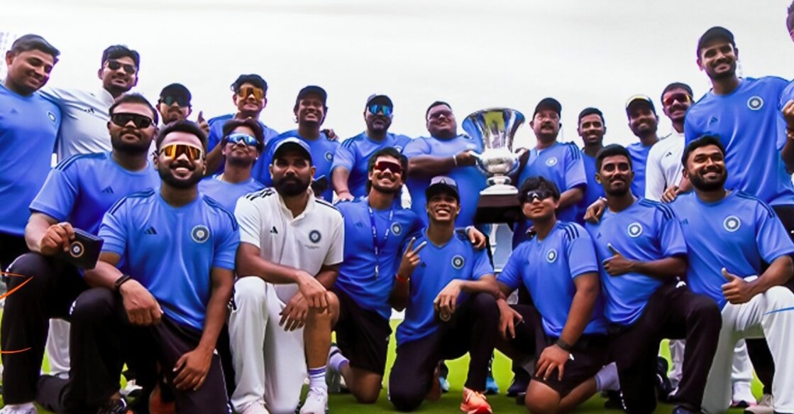 East Zone players posing for a picture after winning the Duleep Trophy title. Photo: X/@BCCI Domestic