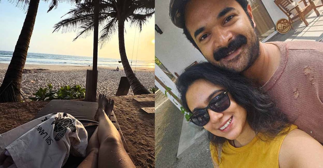 Sana Althaf and Hakkim in Sri Lanka. Photo: @sana althaf