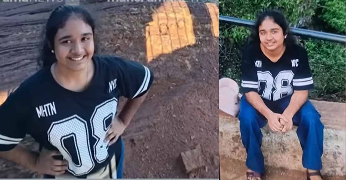 Sreenanda was on a vacation with her family in Chikkamagaluru. Photo: Manorama News