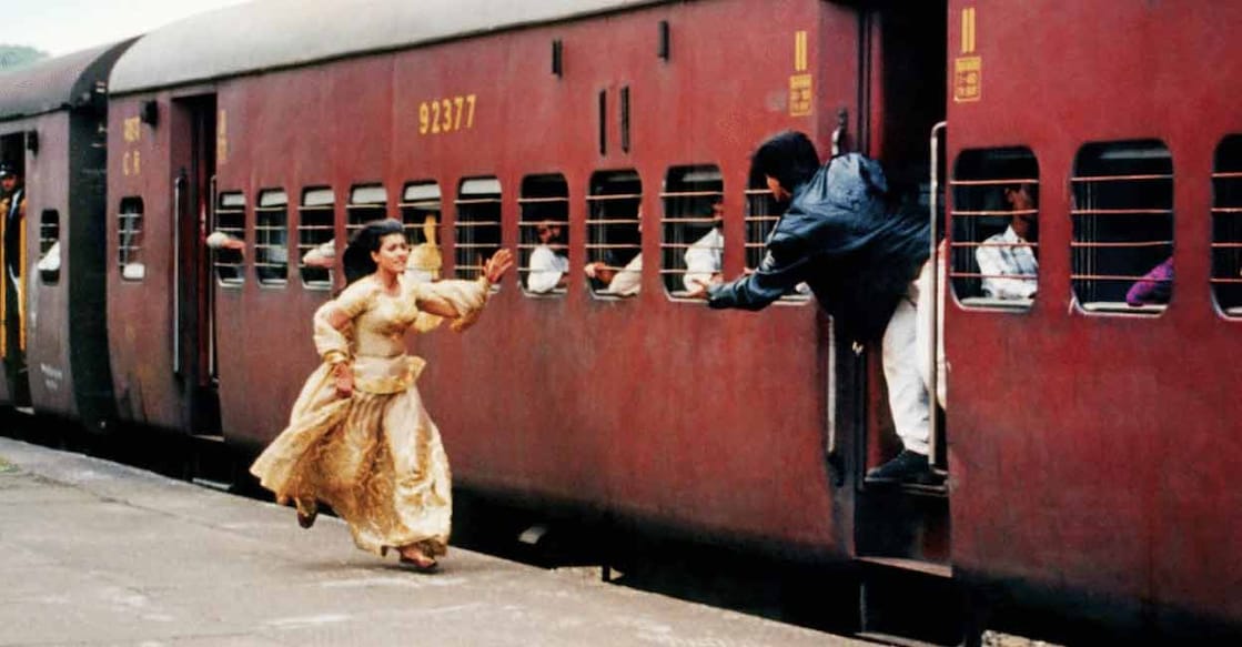 The iconic scene from DDLJ. Photo: DDLJ/Screengrab
