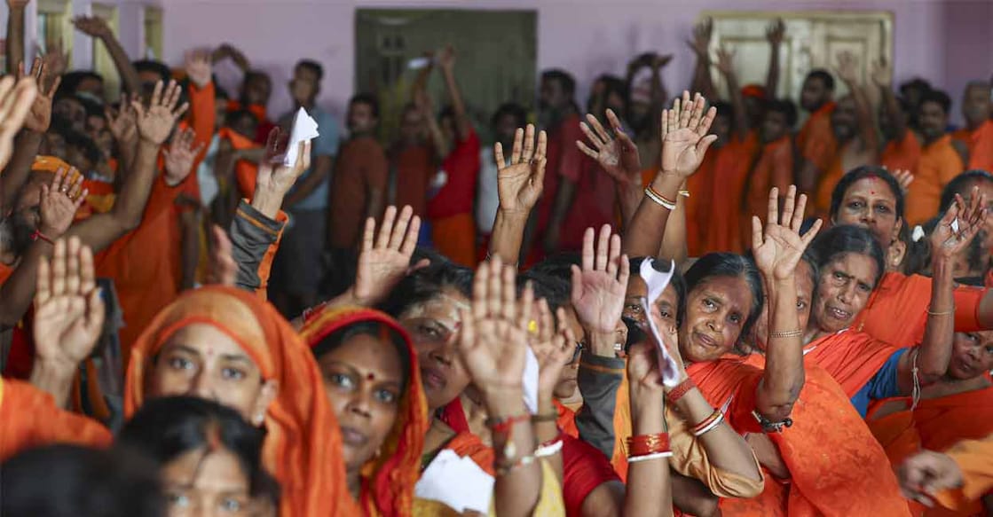 Pilgrims heading for the Amarnath Yatra. Photo: PTI
