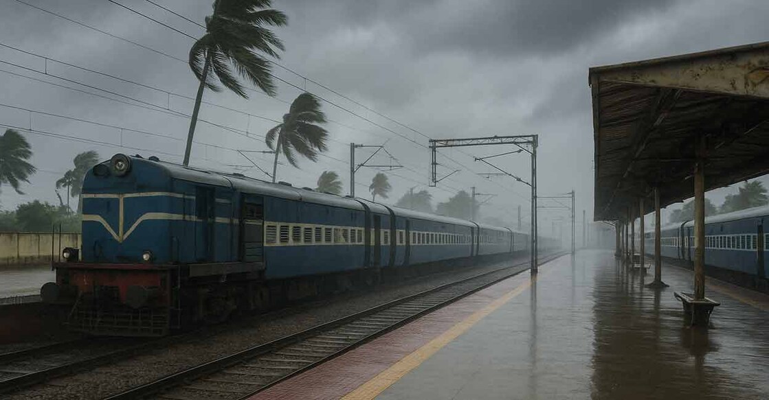 The cyclone is expected to make landfall by tonight. AI-Generated image