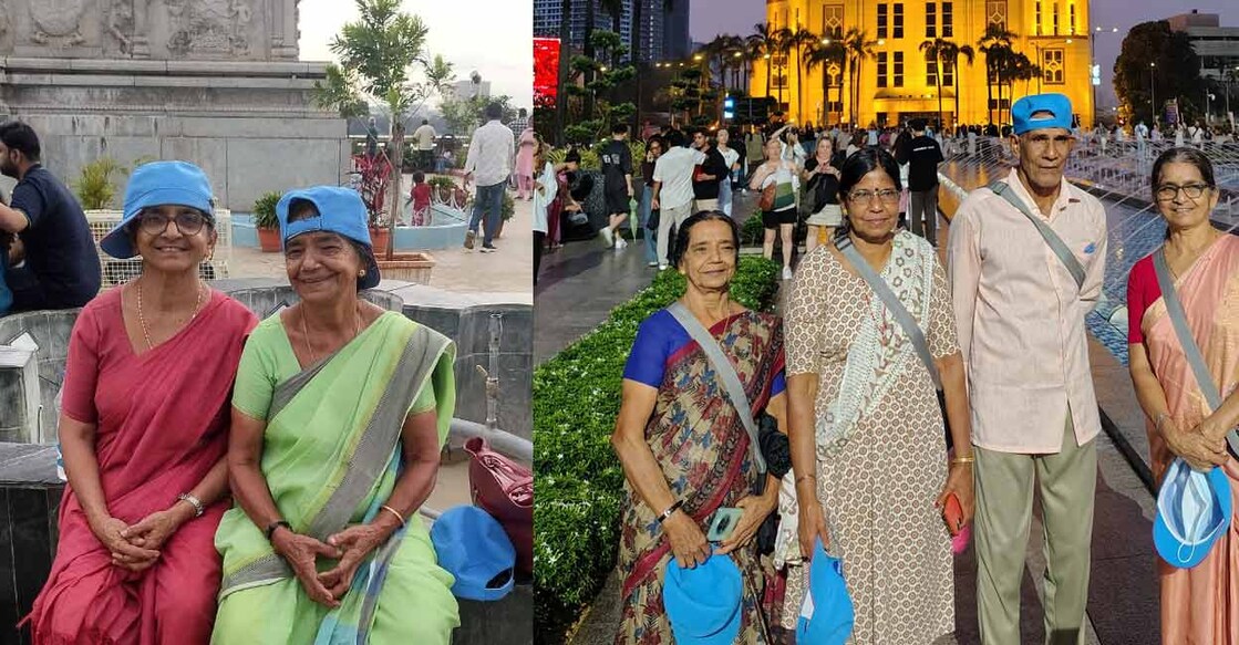 Sarojini and Padmavati during their tours. Photo: Special Arrangement