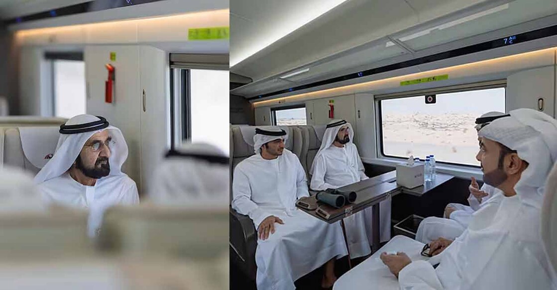 Sheikh Mohammad, who enjoyed the passenger train, later said that he was proud of the national project. Photo: Special Arrangement