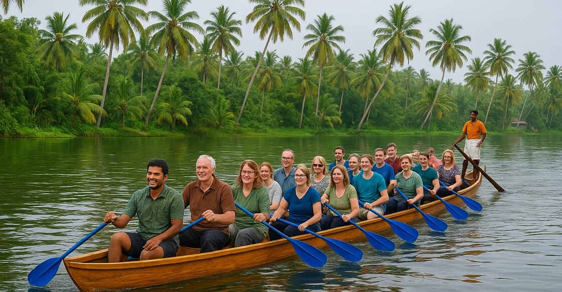 Each boat can accommodate 55 oarsmen. AI-Generated Image