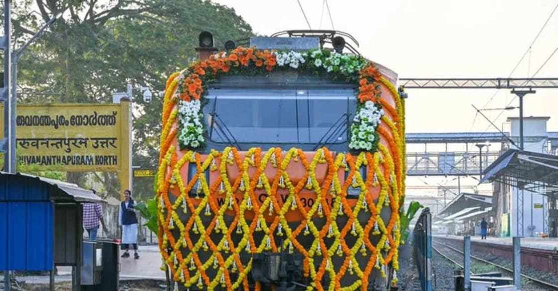 Three Amrit Bharat trains were flagged off by PM Narendra Modi today in Thiruvananthapuram. Photo: X/@DRM Thiruvananthapuram