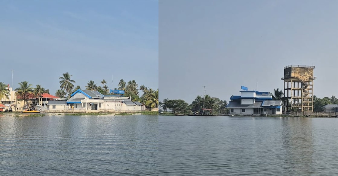 Kadamakkudy water metro station (L), Paliyamthuruthu water metro station. Photo: Onmanorama