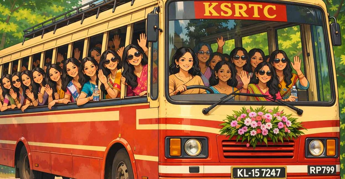 Around 35 depots have planned trips to Kochi's Wonderla theme park, as it will be an all-women zone on the day. Photo: AI-generated image
