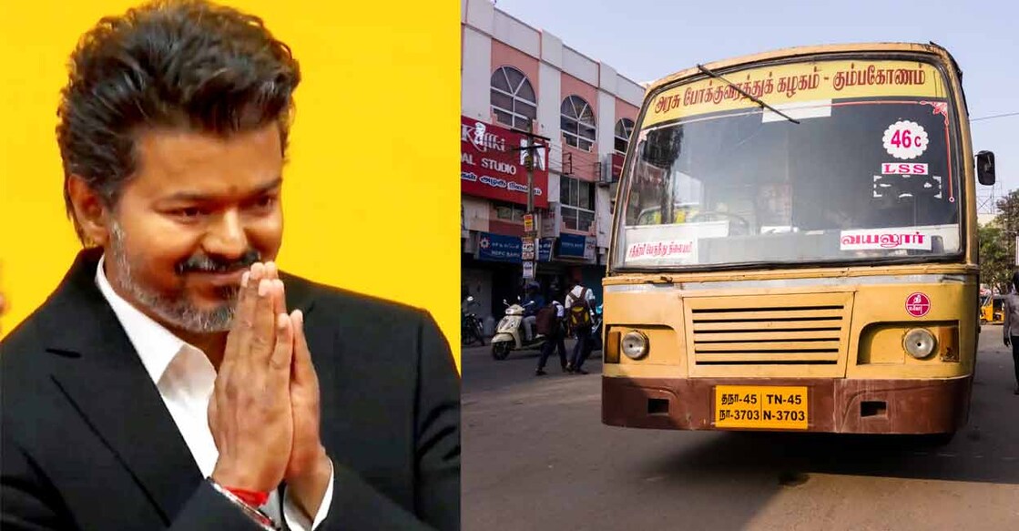Vijay's Vetri Prayanam scheme promises free bus rides to women in Tamil Nadu on government buses. Photo: PTI/iStock/Balaji Srinivasan