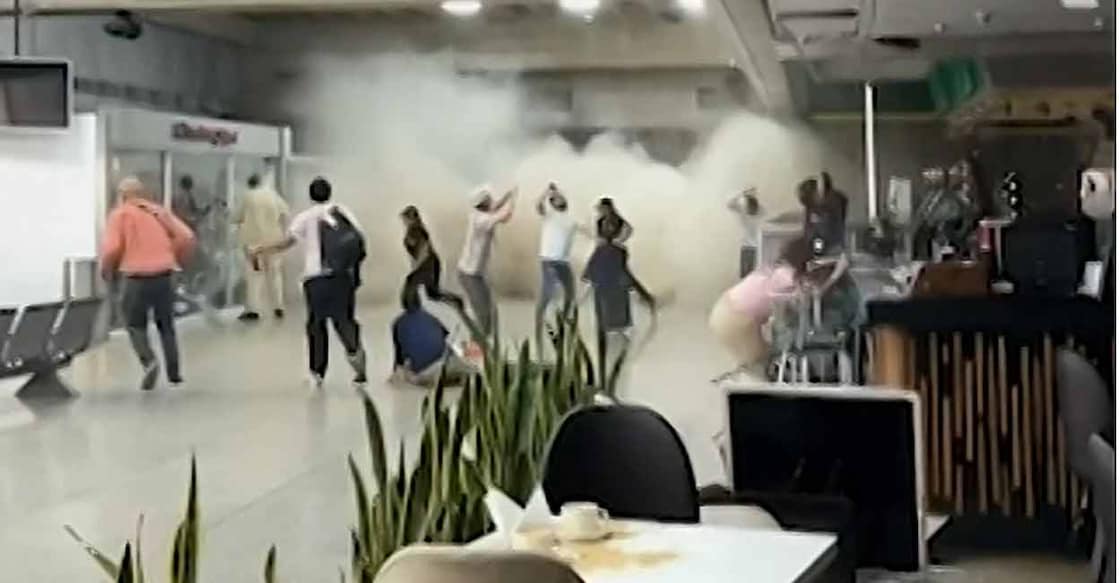 Venezuela's Simon Bolivar Airport during the earthquake. Photo: AFP