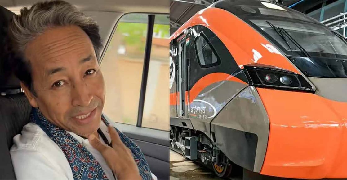 Sonam Wangchuk (left) says he enjoyed the Kashmir Vande Bharat trip in his latest Instagram post. Photo: Instagram/@sonamwangchuksworld