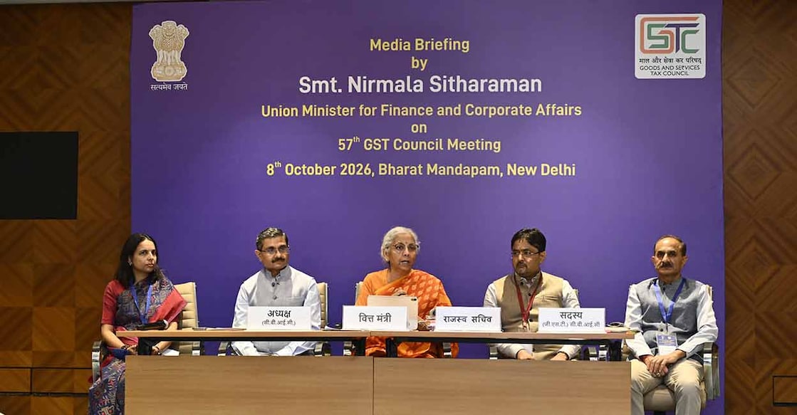 The 57th meeting of the GST Council approved reforms to complete GST 2.0, including revoking arrest powers of tax officials. Photo: X / @FinMinIndia