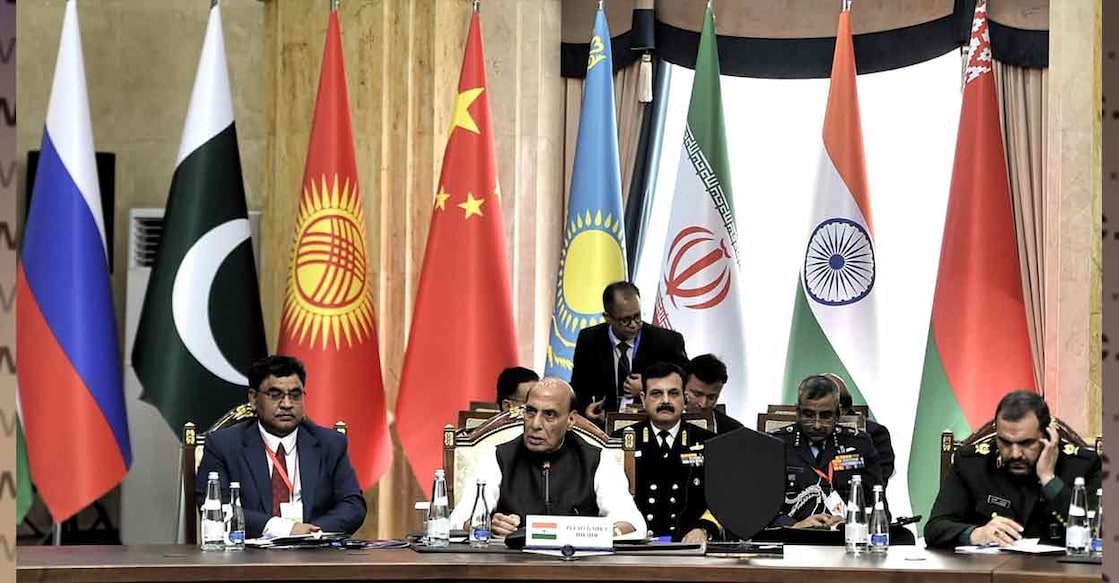 Defence Miniaster Rajnath Singh led a high-level Indian delegation to the meeting. Photo: X / @SpokespersonMoD