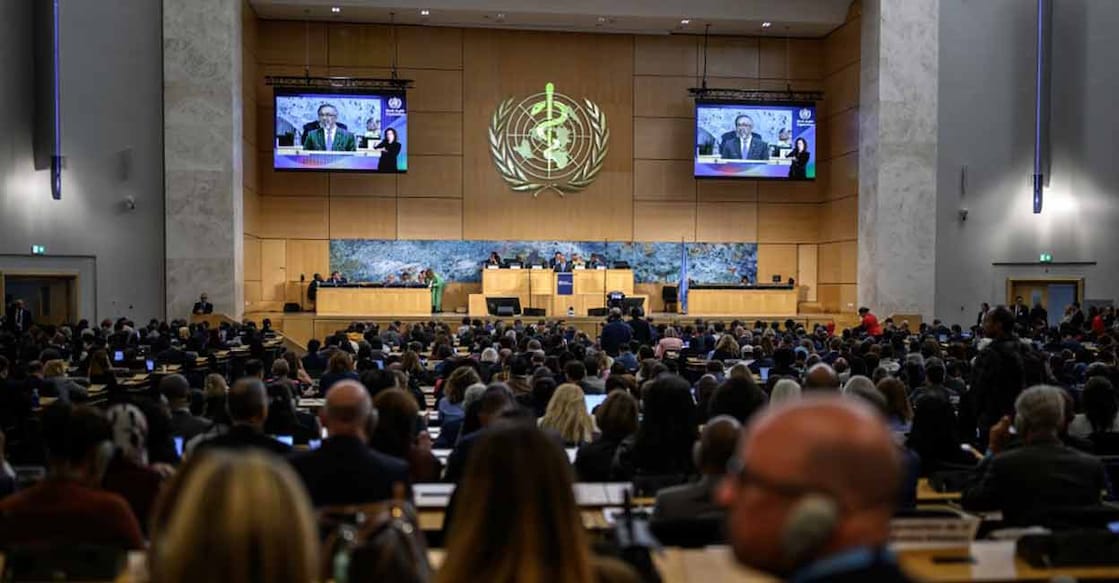 Tedros Ghebreyesus, WHO Director-General, addressed the Assembly and then presented the Awards for Global Health. Photo: AFP
