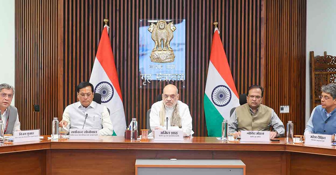 Union Home Minister Amit Shah emphasized the need to establish a robust port security framework across the country. Photo: X / @PIBHomeAffairs