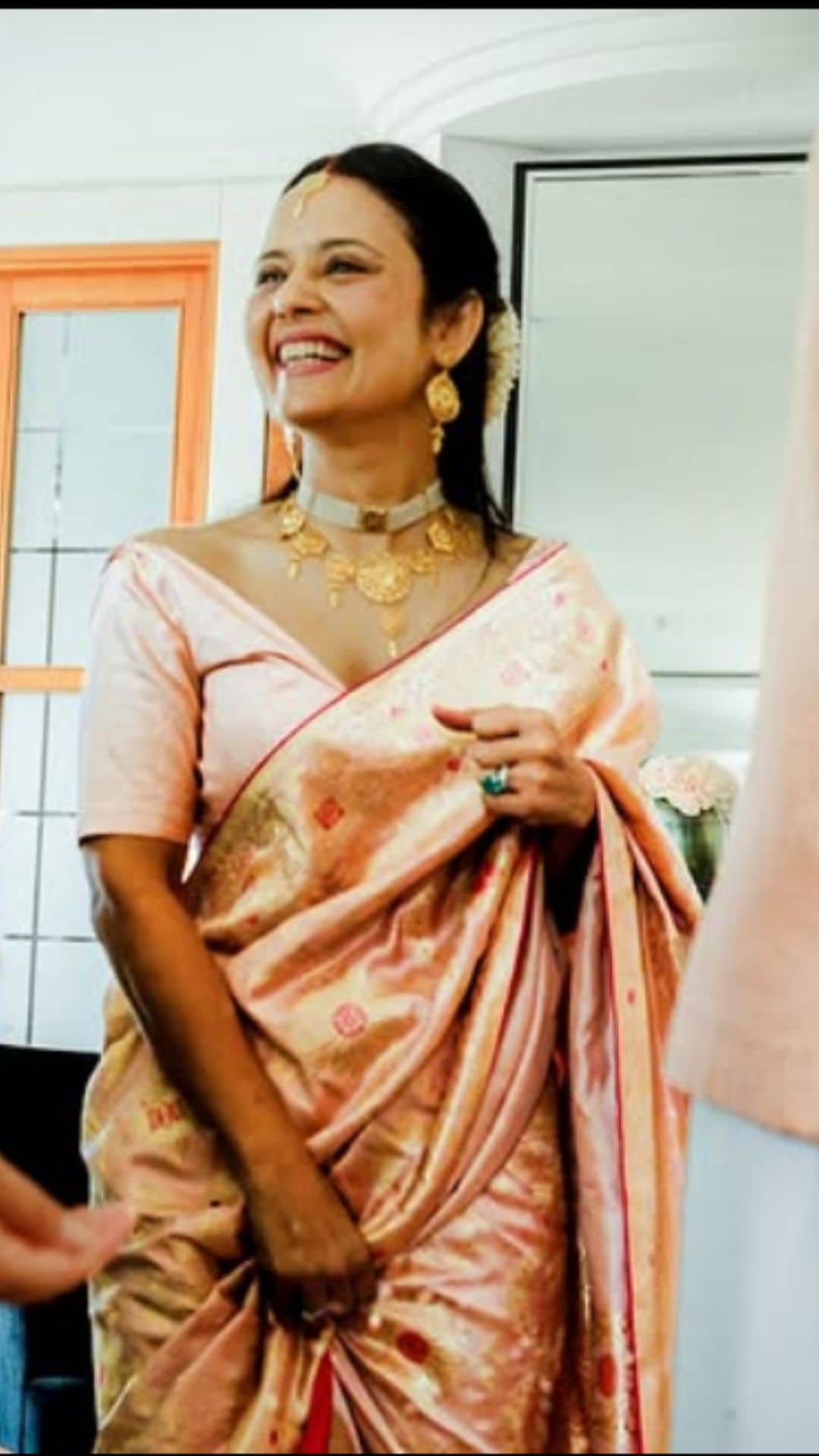 In zari-kissed silk from Raw Mango, Mahua Moitra shines at German wedding 