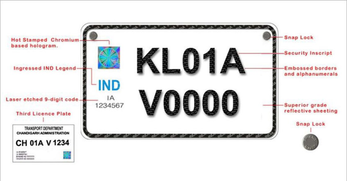 High security number plates on all vehicles from April