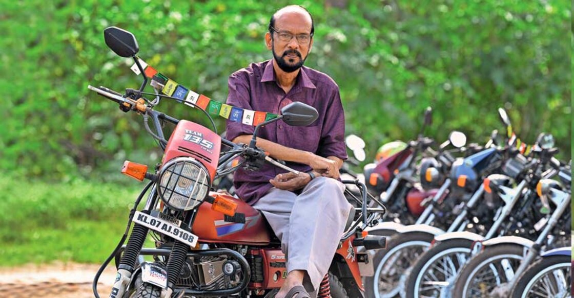 The magical touch: Owners of vintage Yamaha bikes vouch by this 'Aashan'