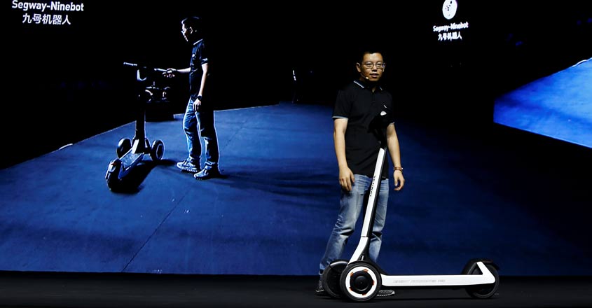 Ninebot unveils electric scooters that drive themselves to charging stations Ninebot unveils electric scooters that drive themselves to charging stations