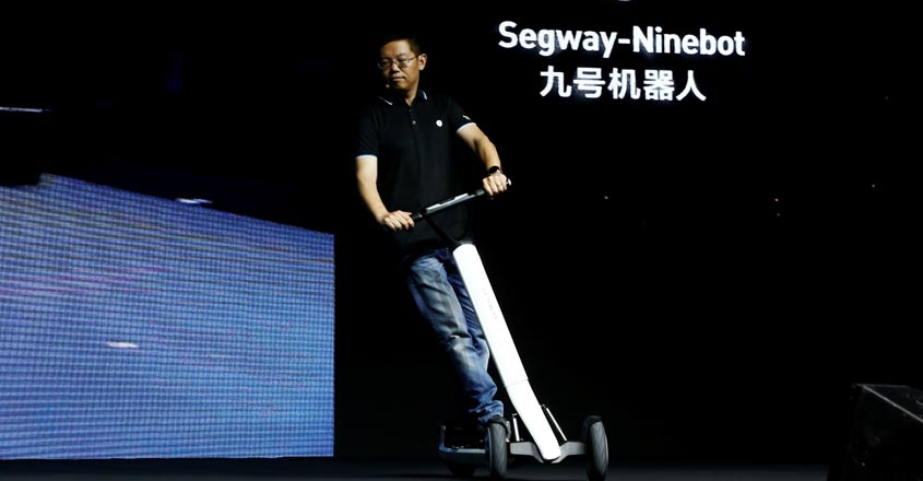 Ninebot unveils electric scooters that drive themselves to charging stations Ninebot unveils electric scooters that drive themselves to charging stations