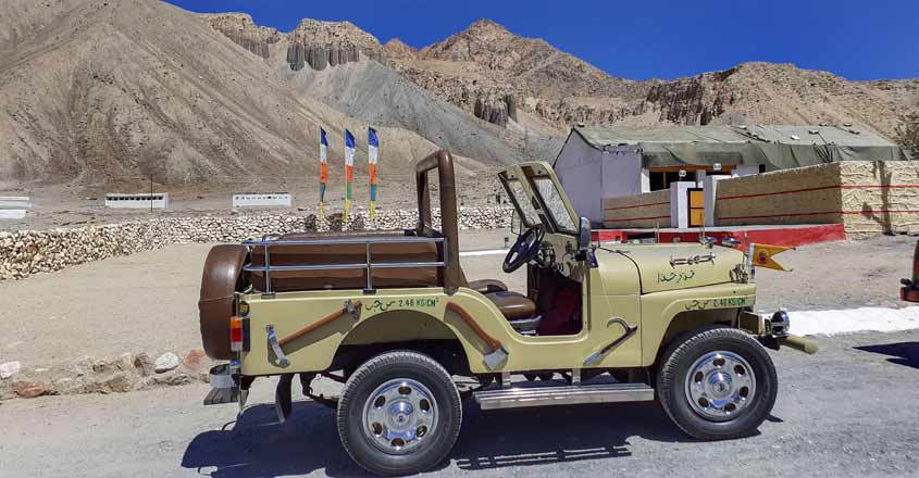 Jeep captured from Pakistan stands as 'war trophy' in army camp Jeep captured from Pakistan stands as 'war trophy' in army camp